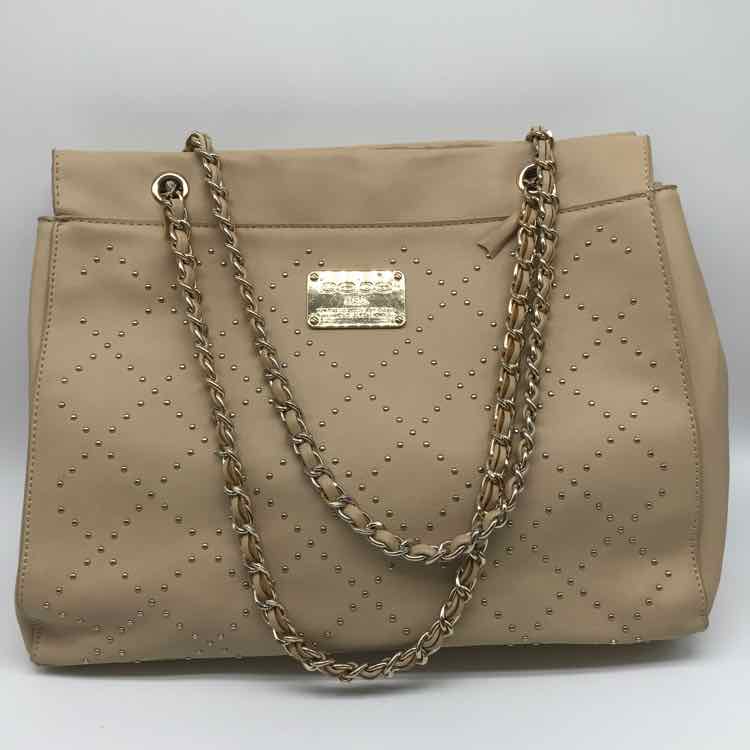 Bebe Tan Studded Shoulder Bag Shoulder Bag