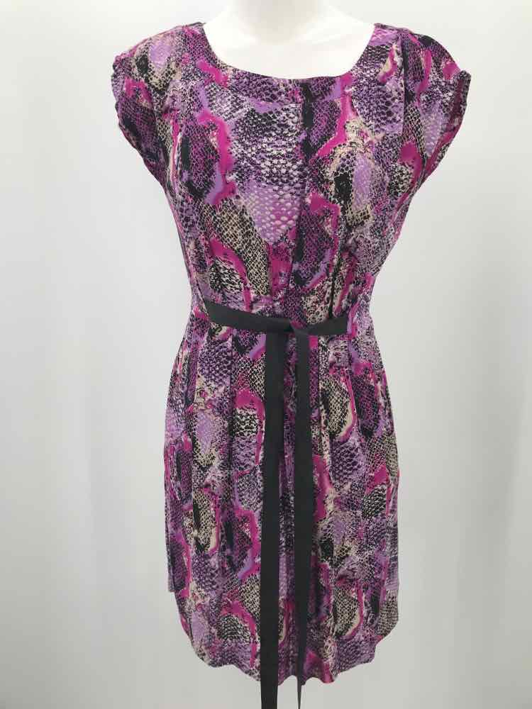 Bebop Purple Size Medium Snake Print Short Short Sleeve Dress