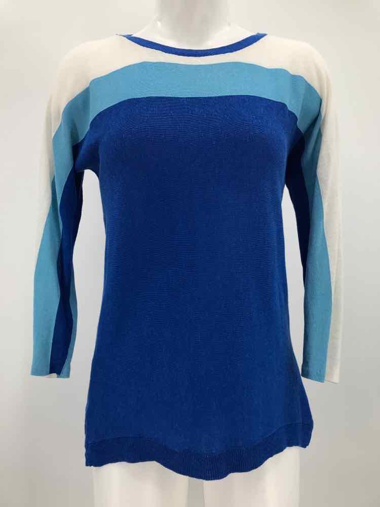 Bela NYC Blue Size Small Colorblock Sweater