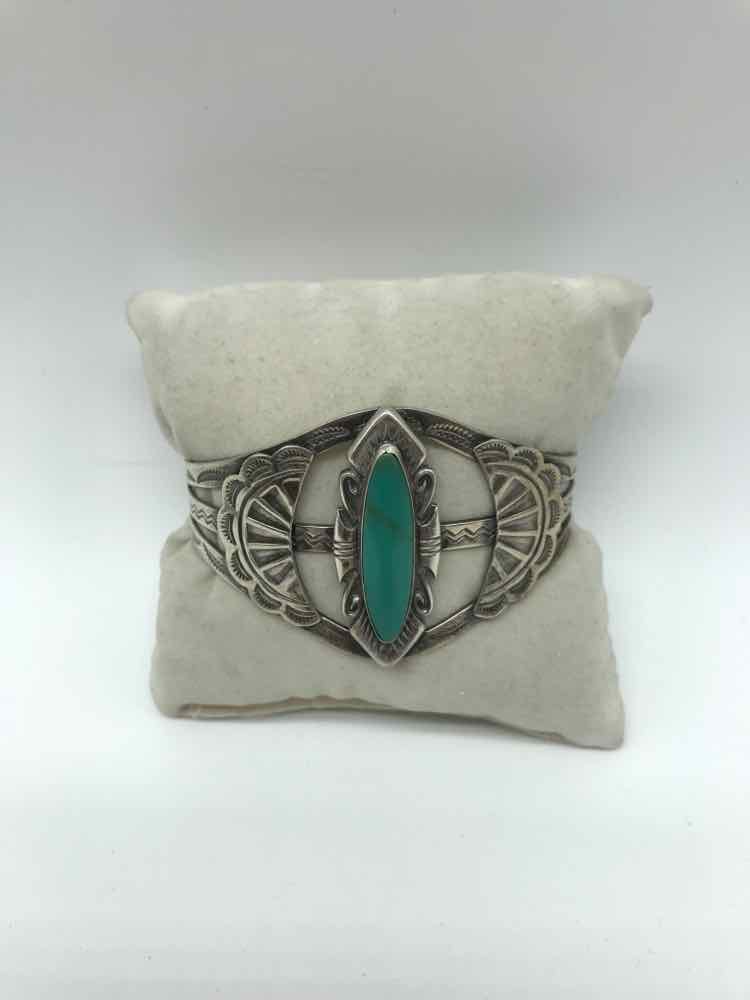 Bell Trading Post 925 Silver Native Cuff Bracelet