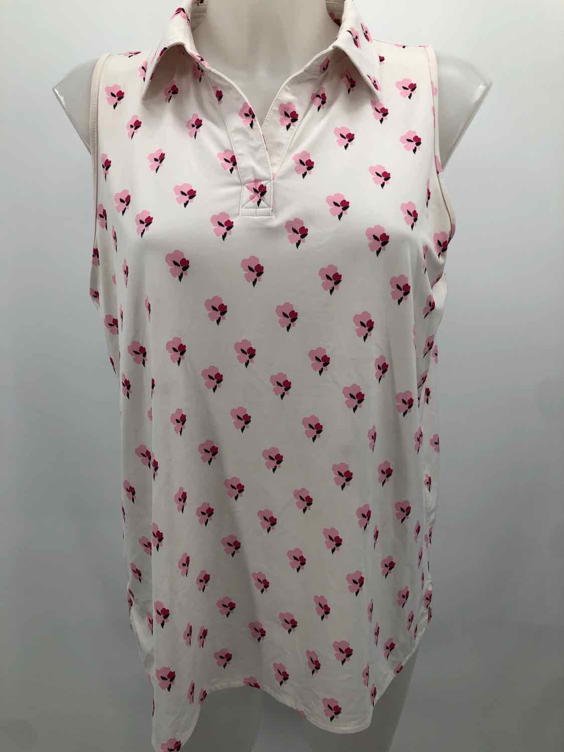 Belyn Key White Size Medium Floral Athletic Tank