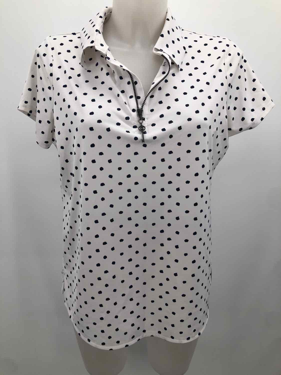 Belyn Key White Size Small Spotted Athletic Tee