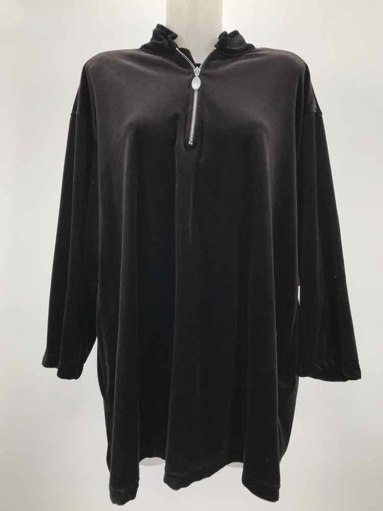 Bentley Plus Barely There Size 2X Polyester Velvet Pullover