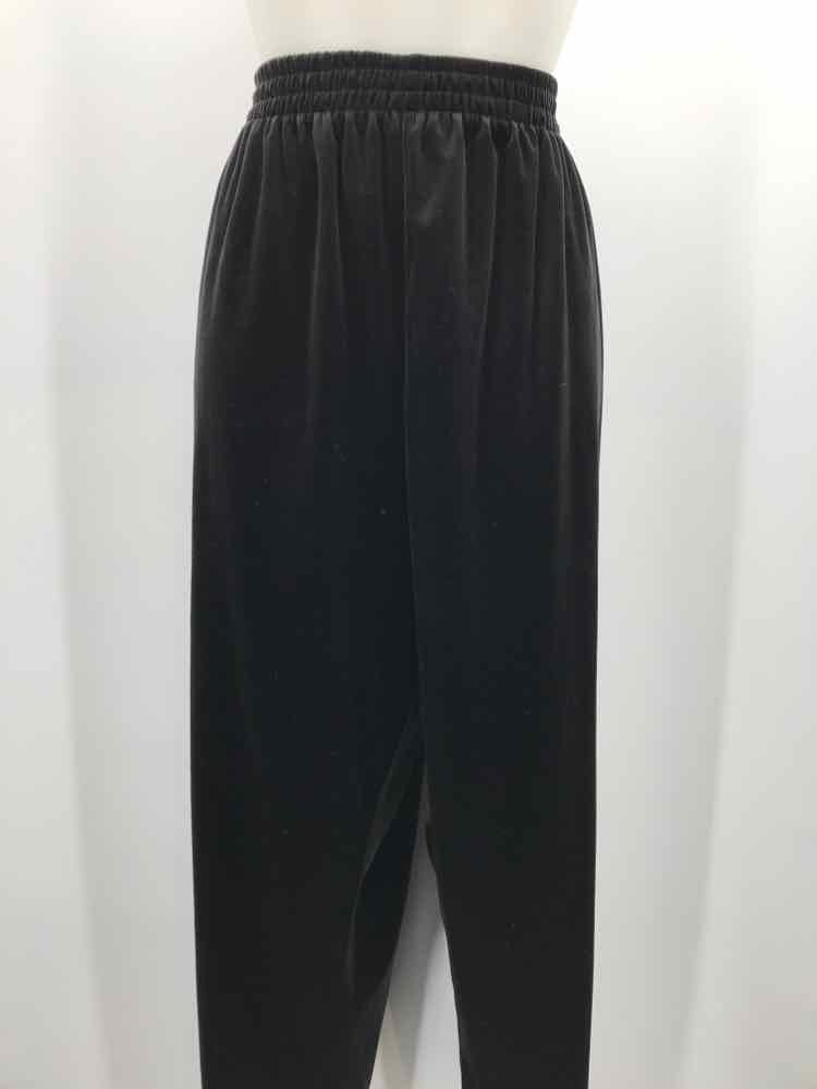 Bentley Plus Black Size 2X Polyester Velvet Pull On Pants