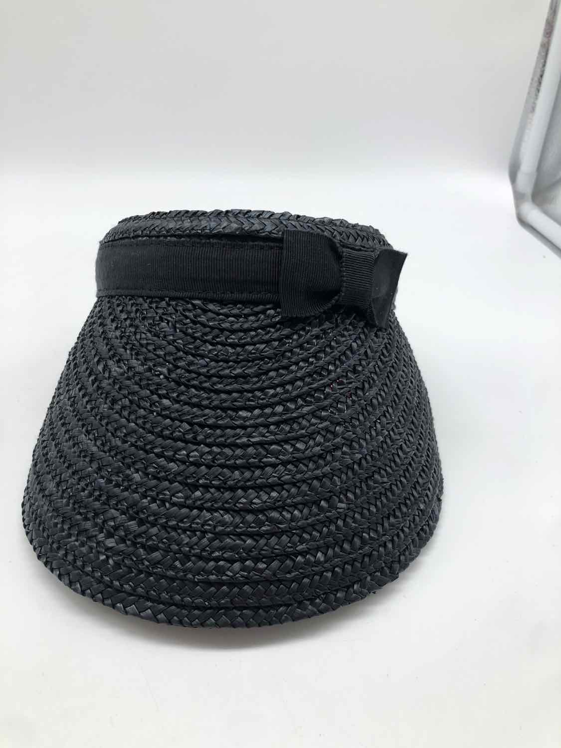 Betmar Black Straw Visor Hats