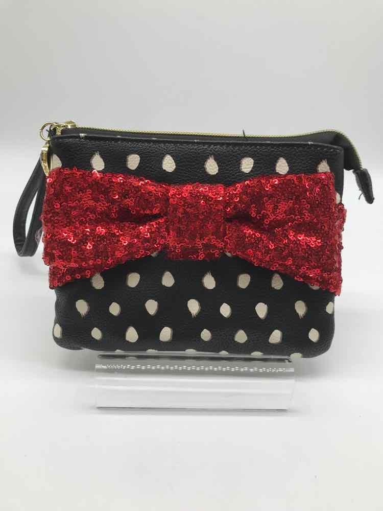 Betsey Johnson Black Dot Wristlet Wristlet