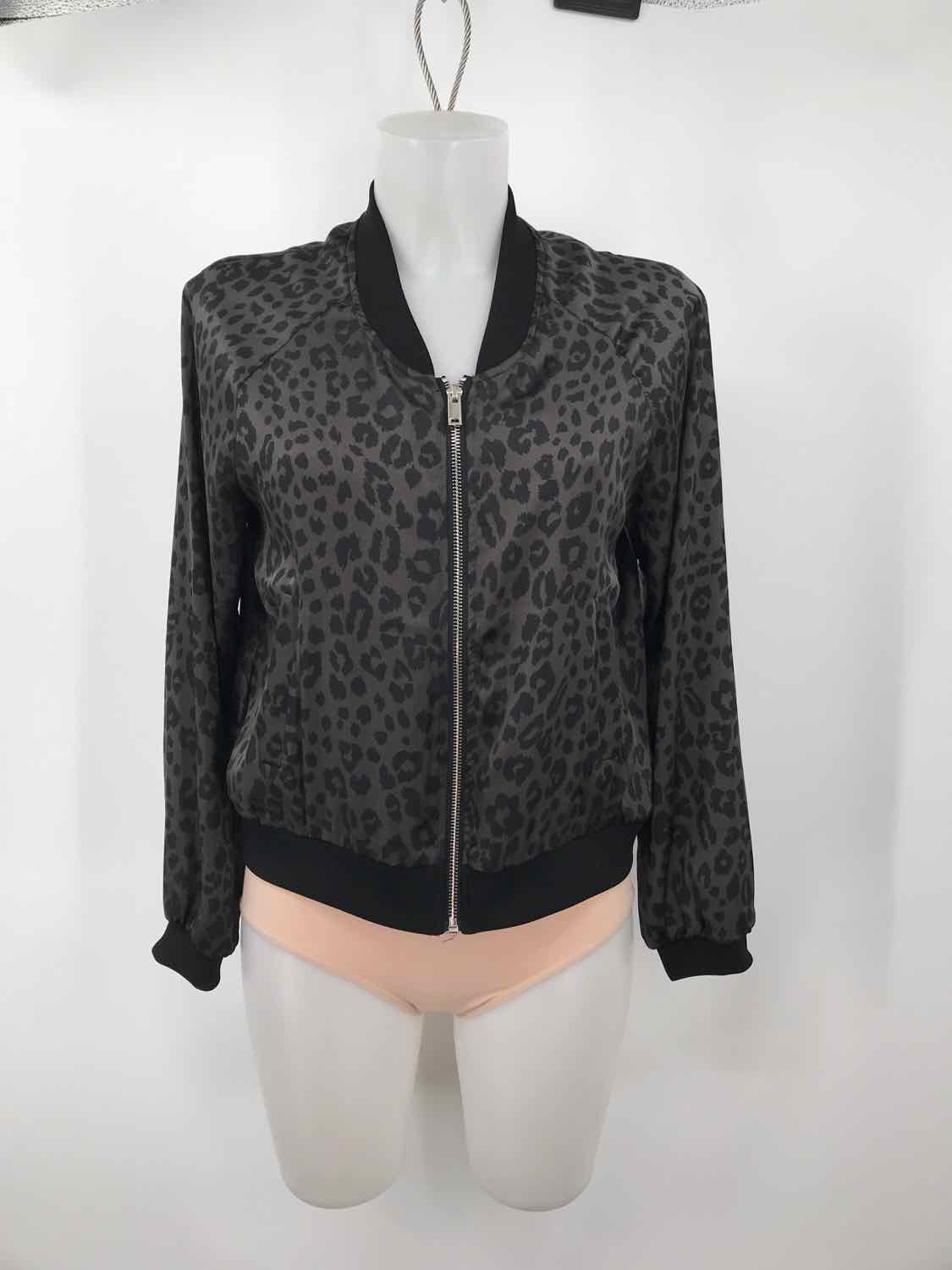 Bik Bok Black Size XS Animal Print Zip Up Jacket