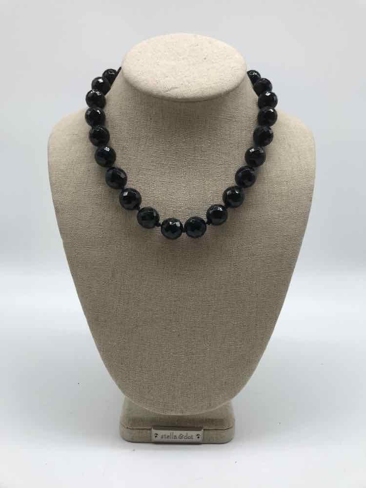 Black Beaded Choker Necklace