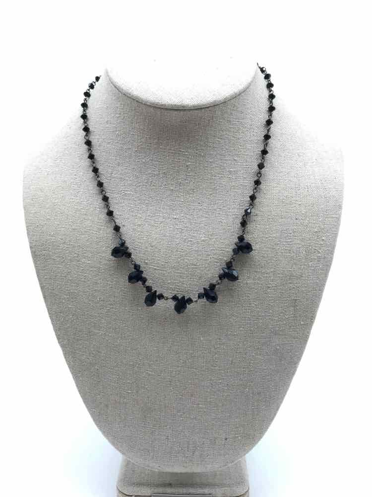 Black Beaded Necklace