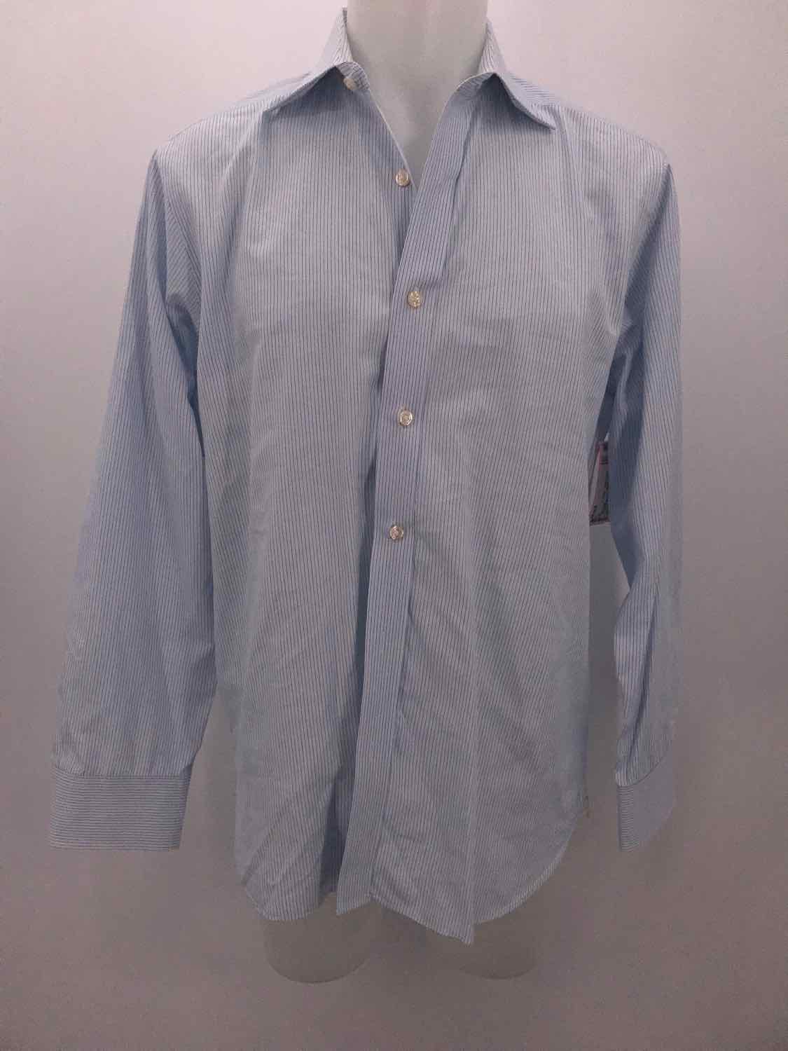 Black Brown Blue Large Stripe Men's Button Down