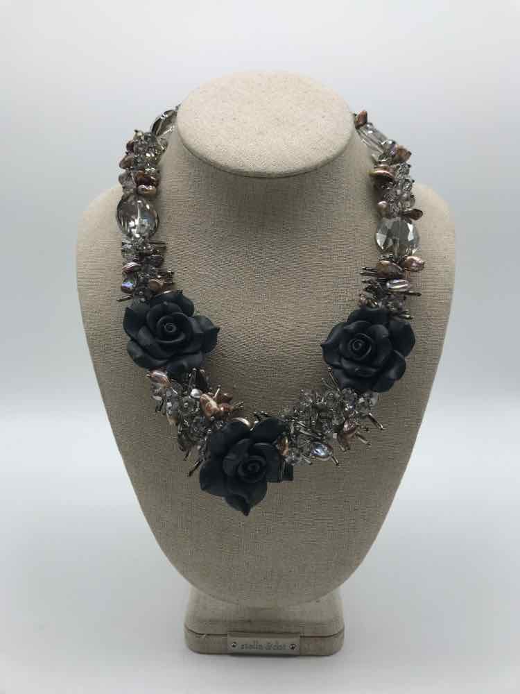 Black Chunky Statement Necklace