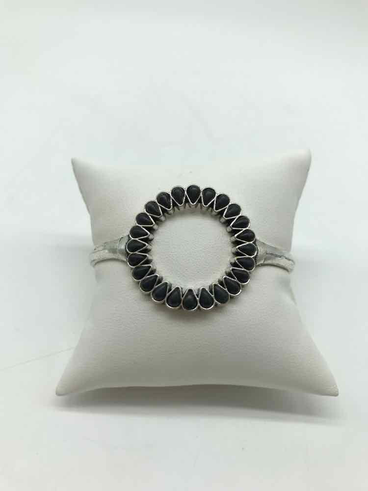 Black Circle Cuff Bracelet