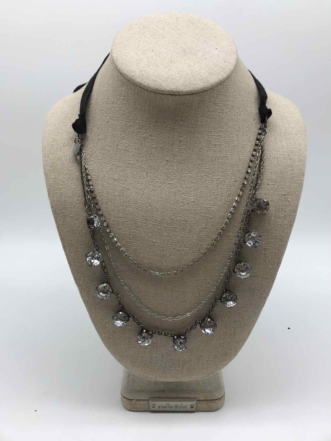 Black Dressy Rhinestone Necklace