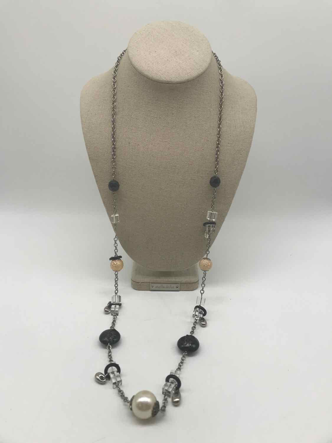 Black Glass Long Necklace