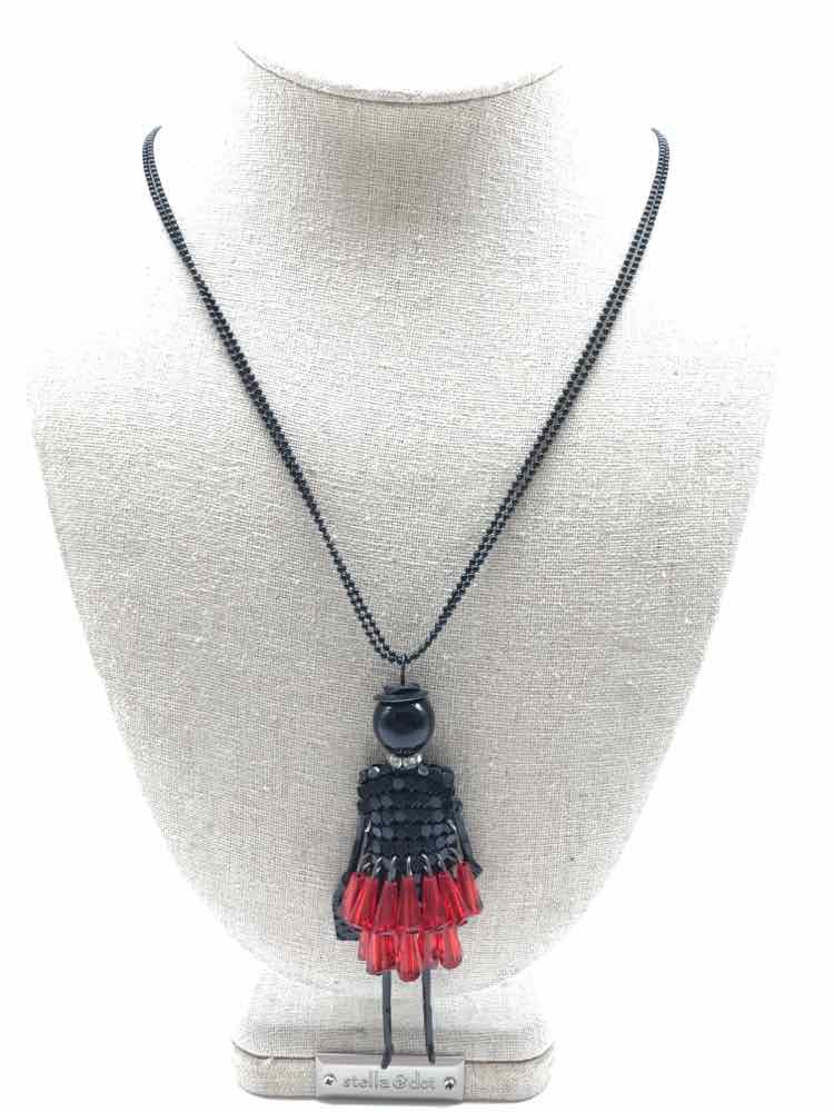 Black Novel Statement Necklace