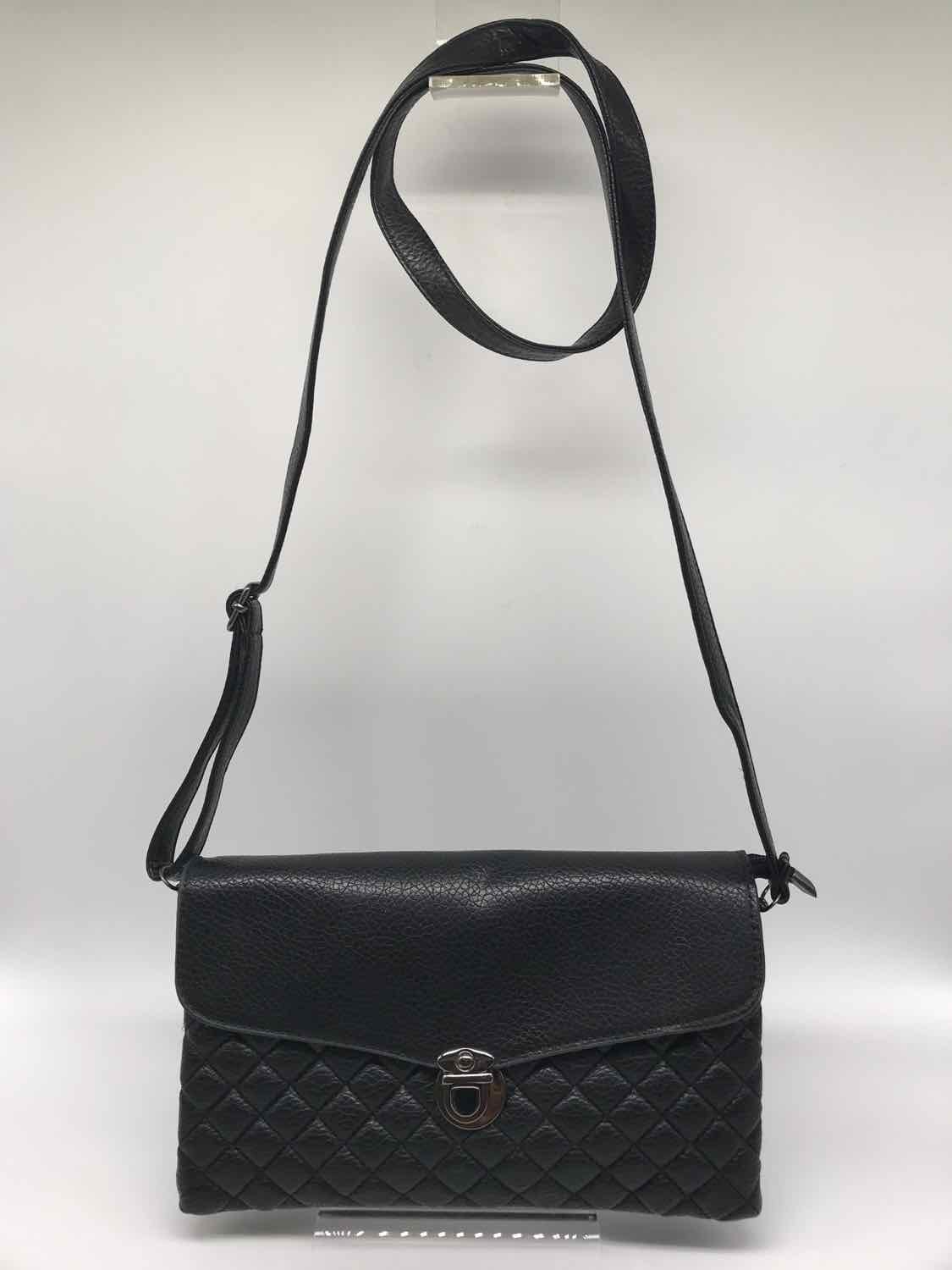 Black Quilted Crossbody