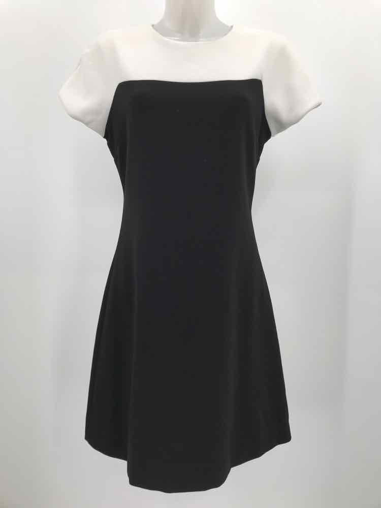 Black Size 10 Kate Spade Two-Tone Knee Length Short Sleeve Dress