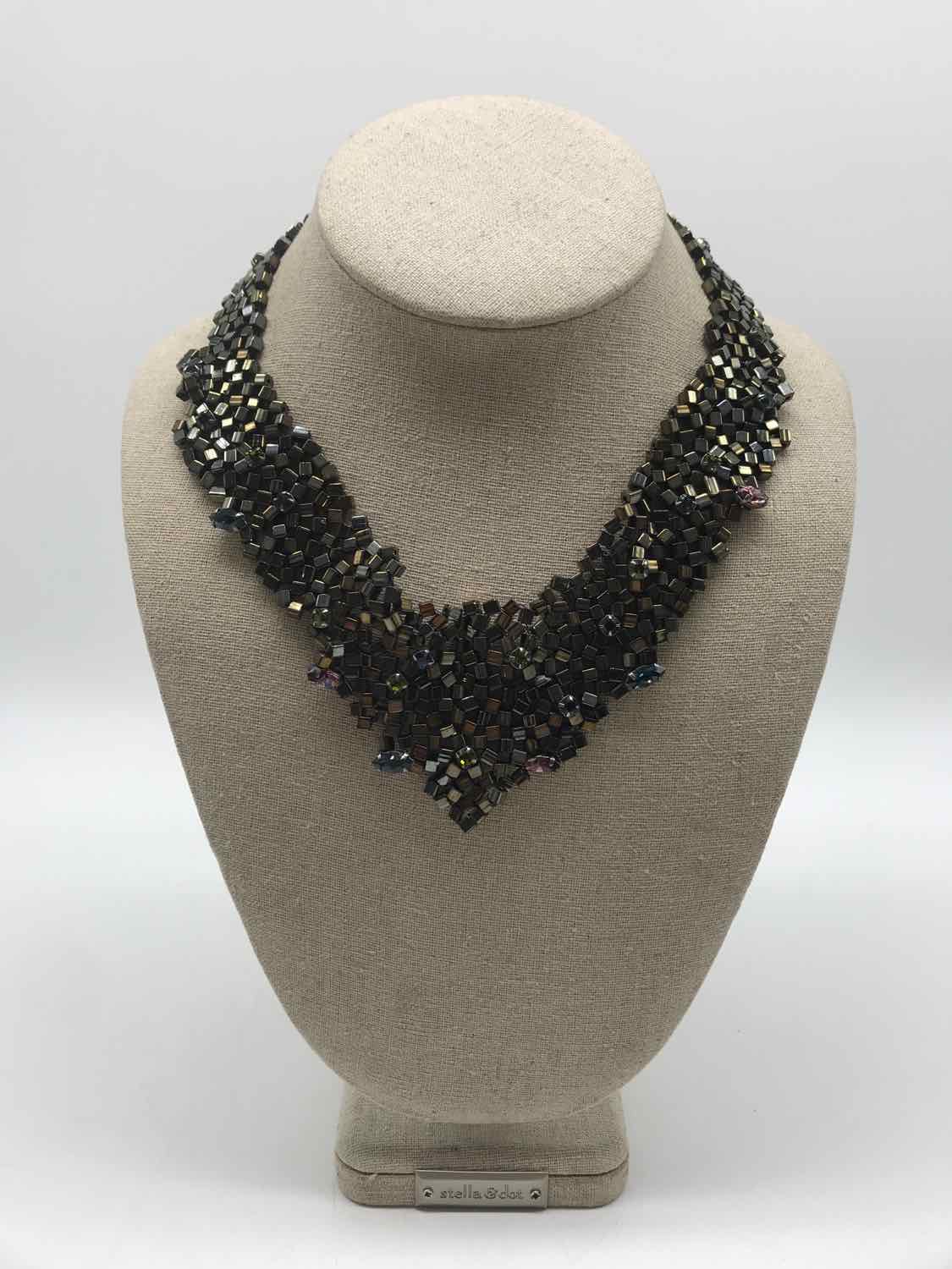 Black Statement Beaded Necklace