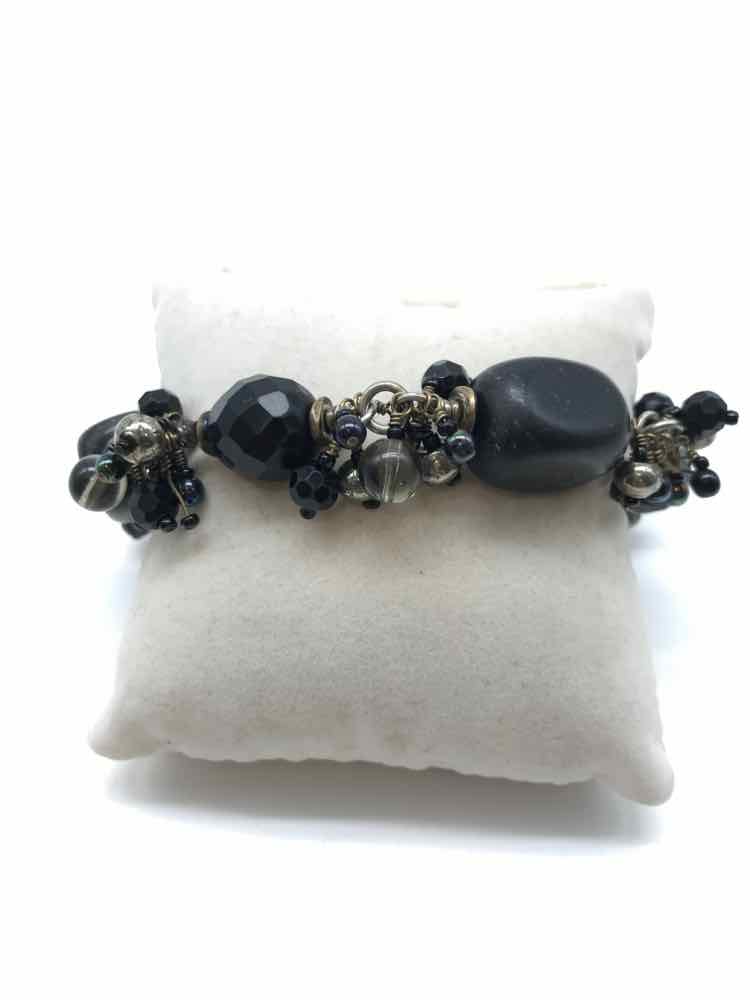 Black Stone Beaded Bracelet