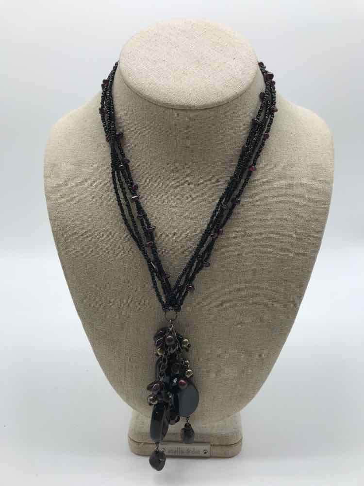 Black Stone Beaded Necklace