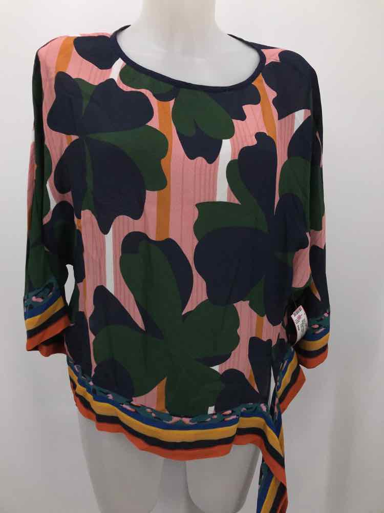 Blank London Navy Size Small Printed Blouse