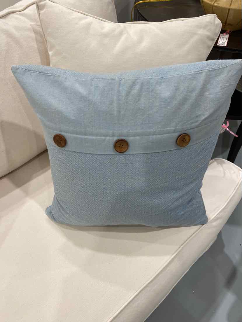 Blue Button Down Pillow