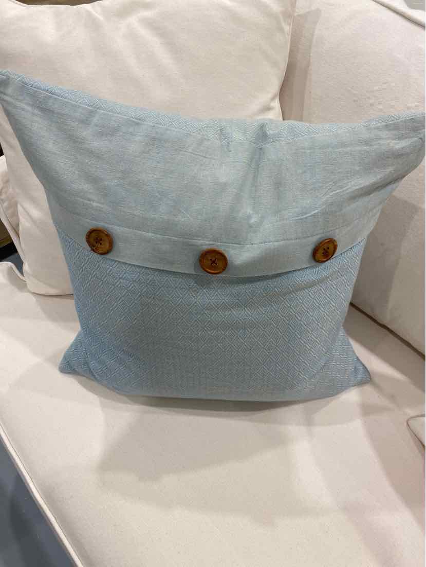 Blue Button Down Pillow