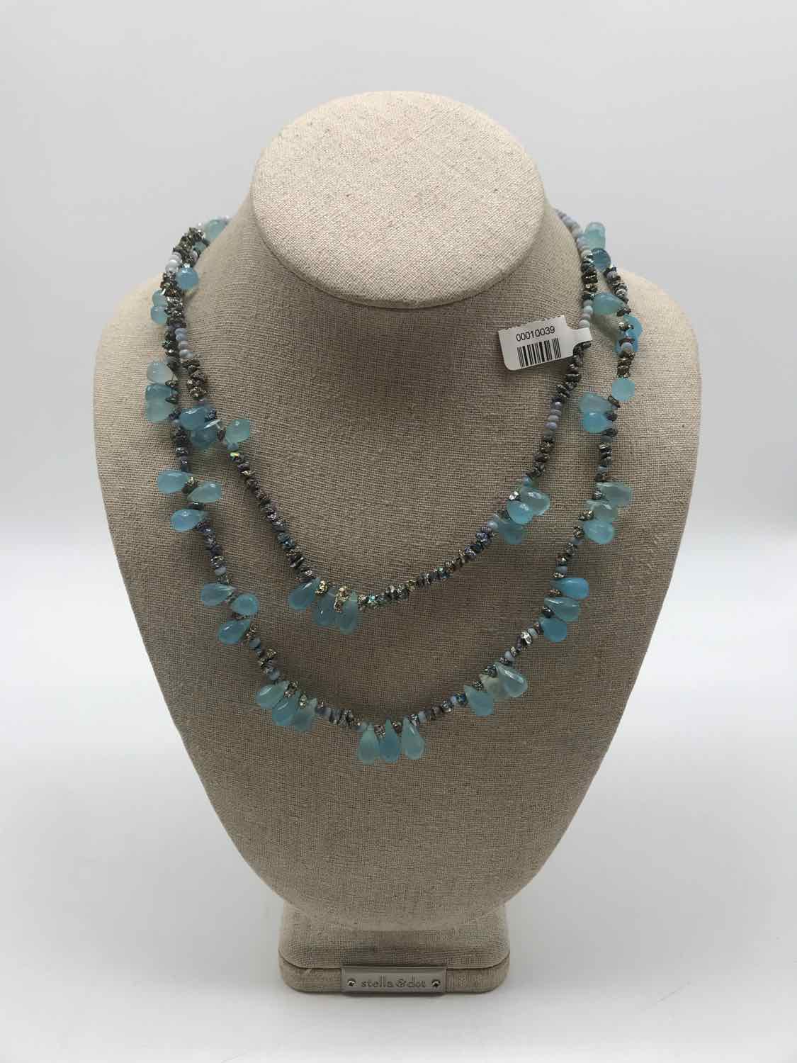 Blue Chalcedony Beaded Necklace