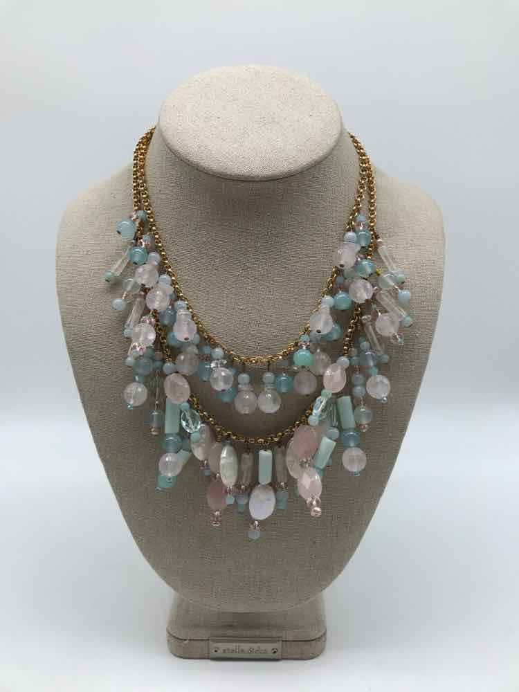 Blue Chalcedony Chandelier Necklace