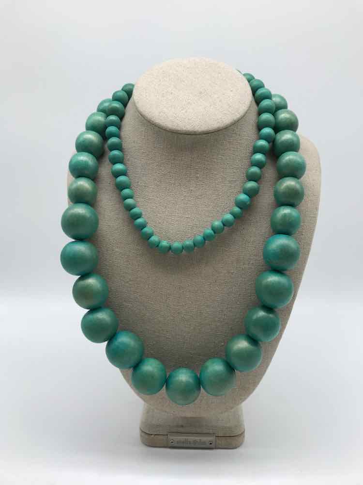 Blue Chunky Beaded Necklace