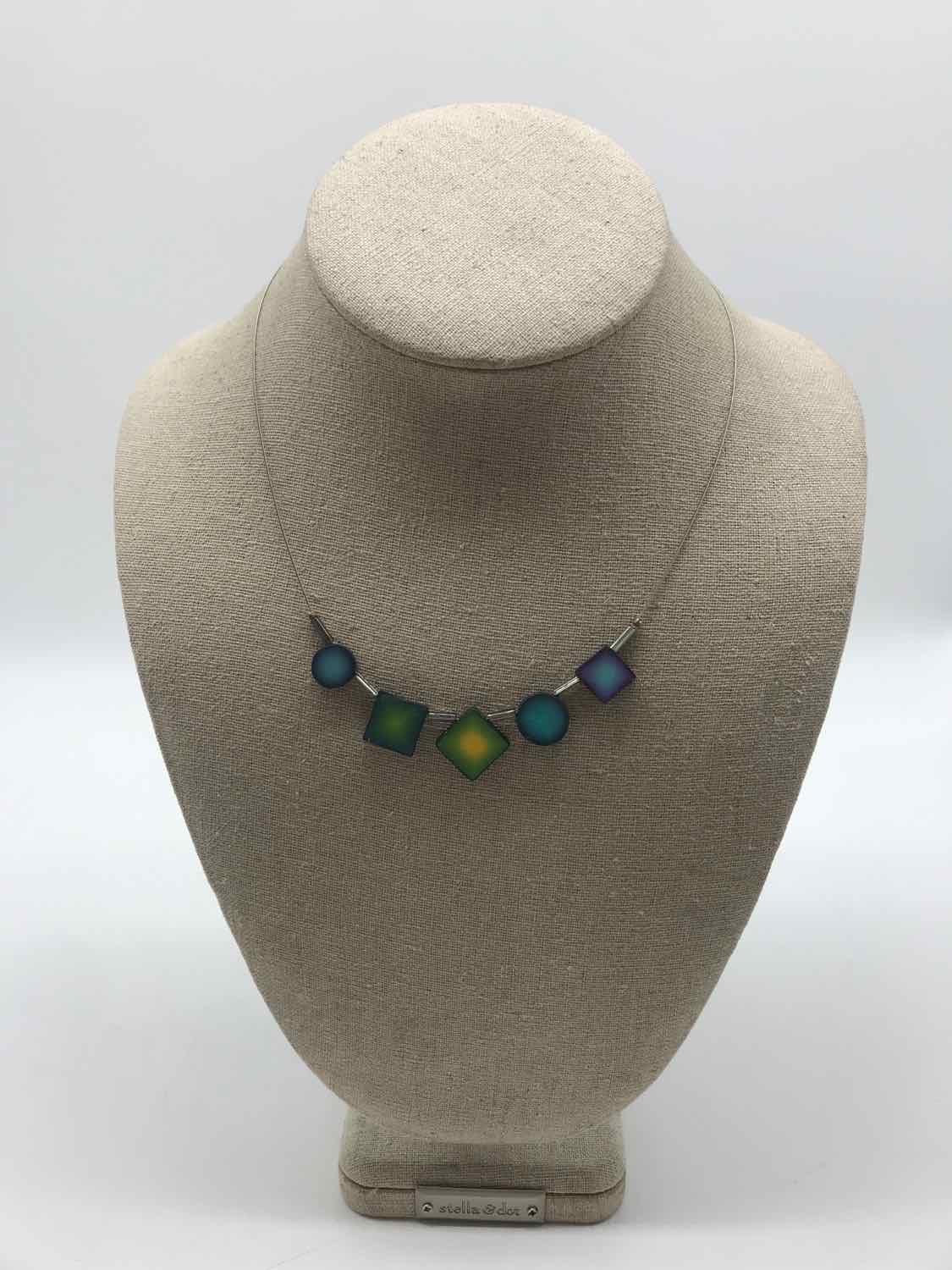 Blue Contemporary Delicate Necklace