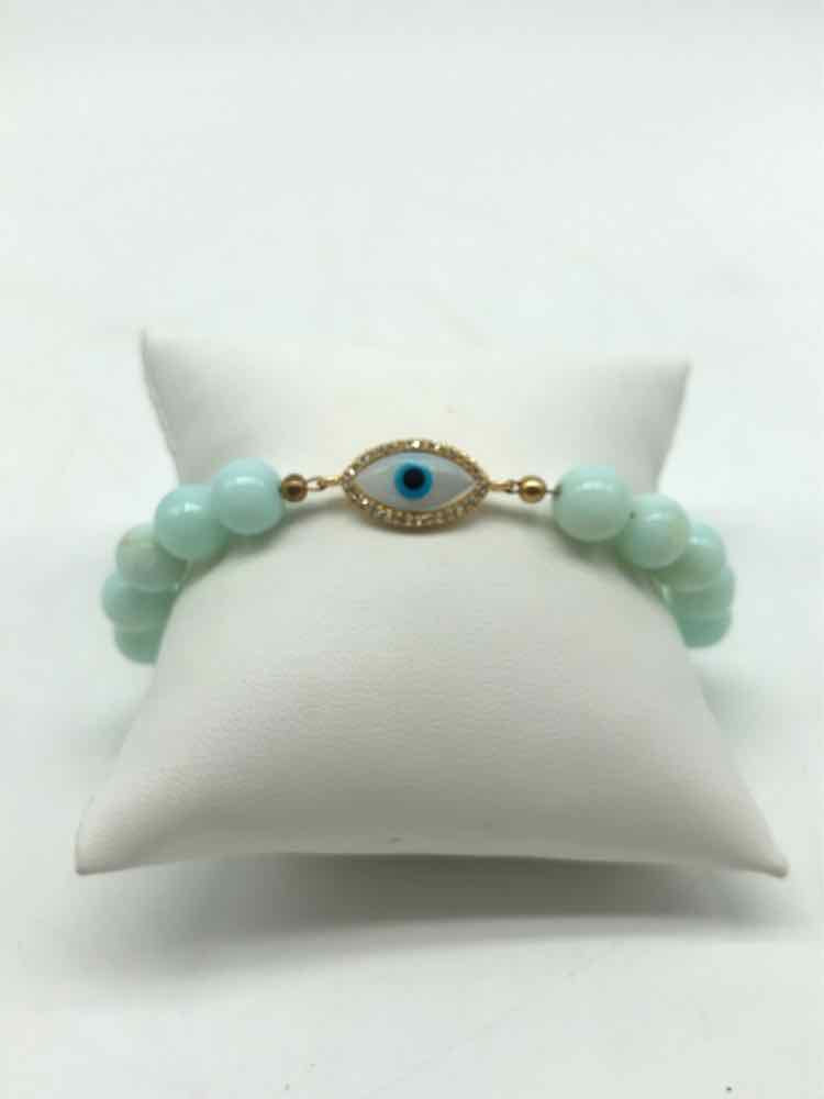 Blue Eye Beaded Bracelet