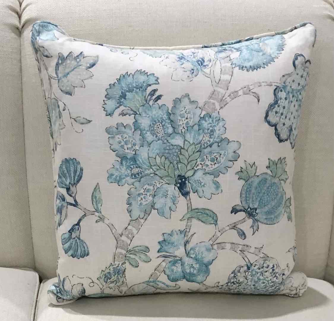 Blue Fabric Custom Pillow