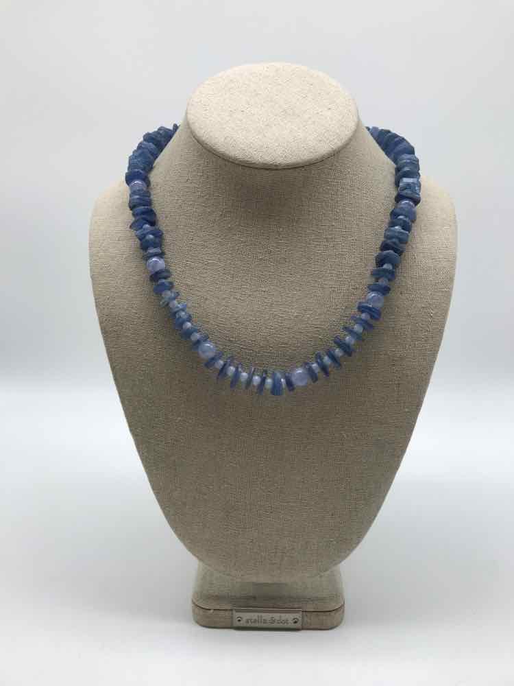 Blue Semi Precious Beaded Necklace