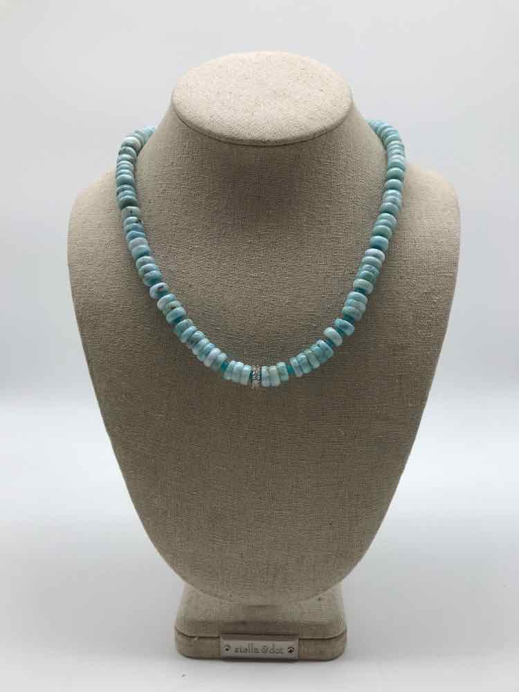 Blue Semi Precious Beaded Necklace