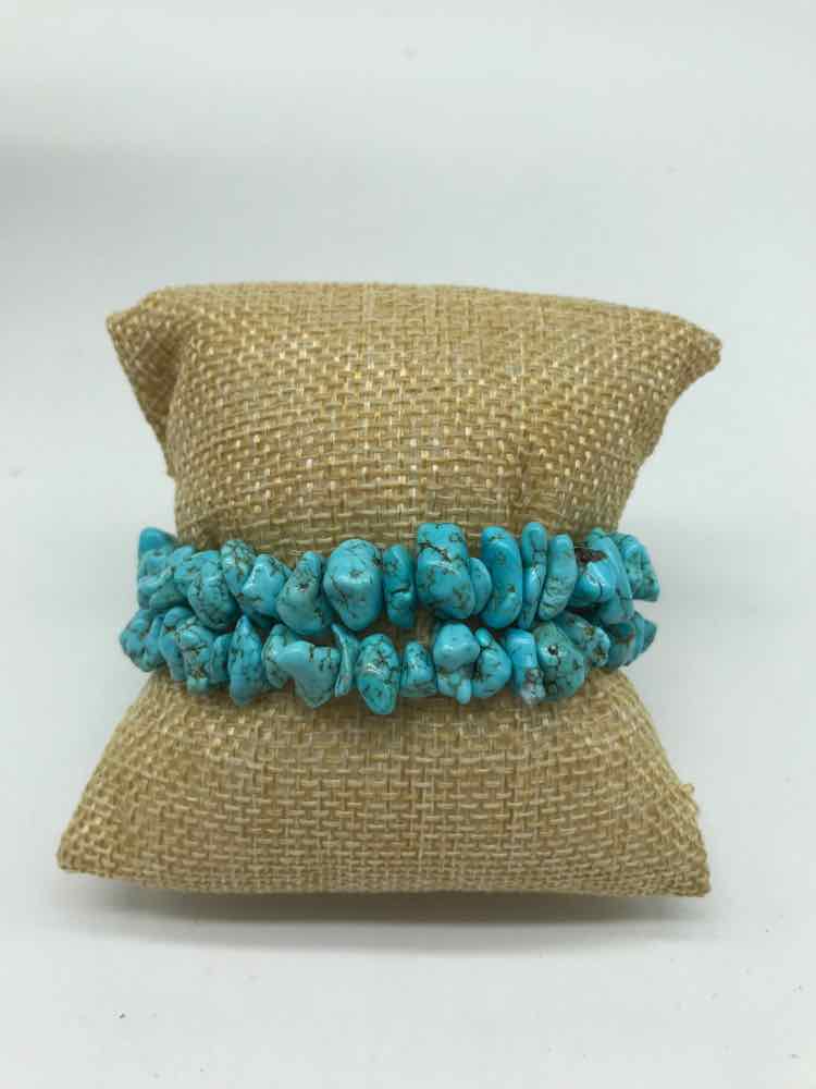 Blue Turquoise Beaded Bracelet