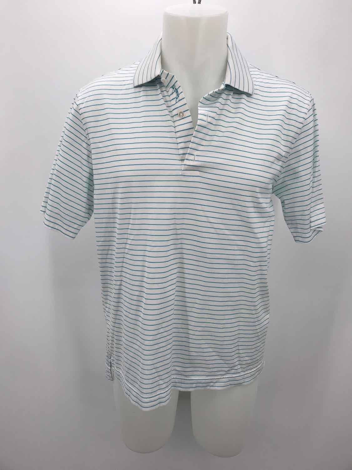 Bobby Jones White Medium Stripe Men's Polo Shirt