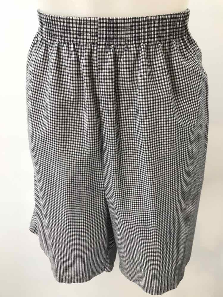 Bonworth Black Size Medium Check Print Basic Shorts