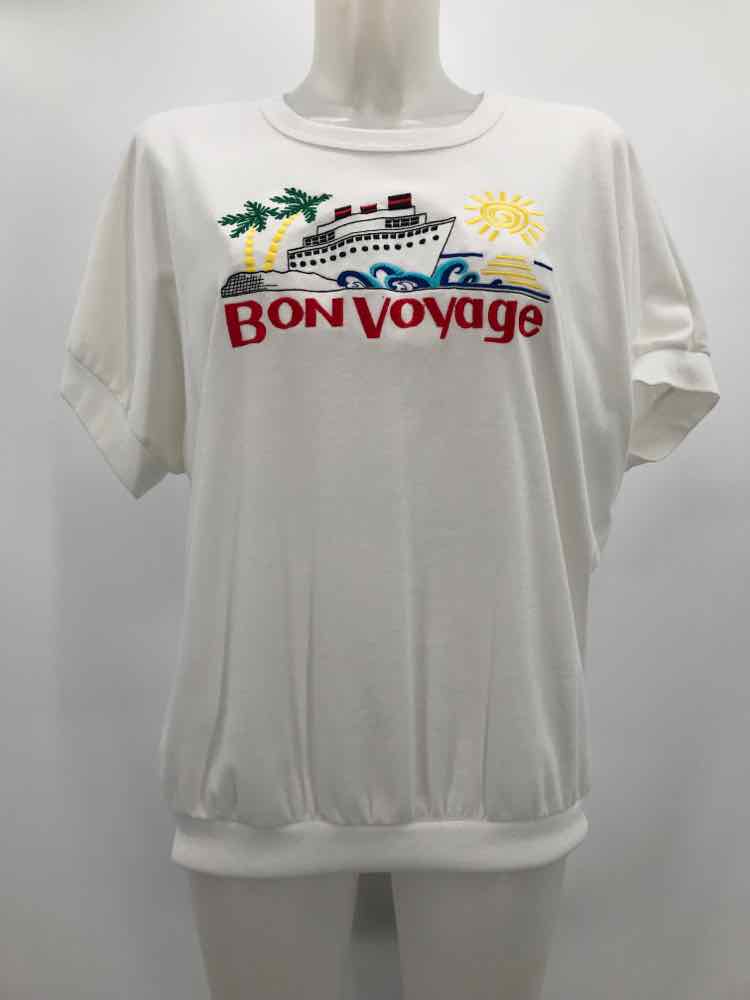 Bonworth White Size Large Embroidered T-shirt