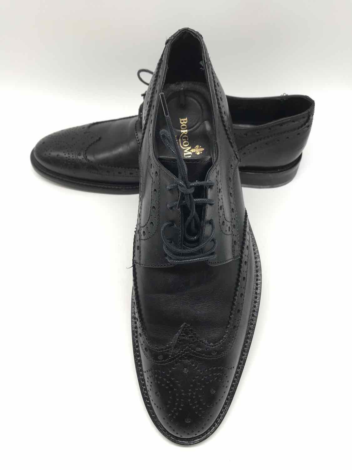 Borgo Mediceo Black 13 Leather Men's Dress Shoes