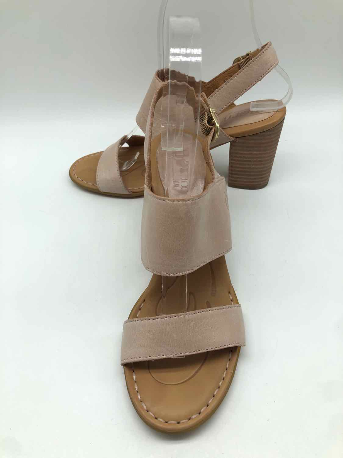 Born Tan Size 6 Slingback Block Heel