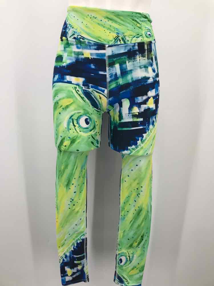 Bottoms Up Blue Size XS Printed Legging Athletic Pants