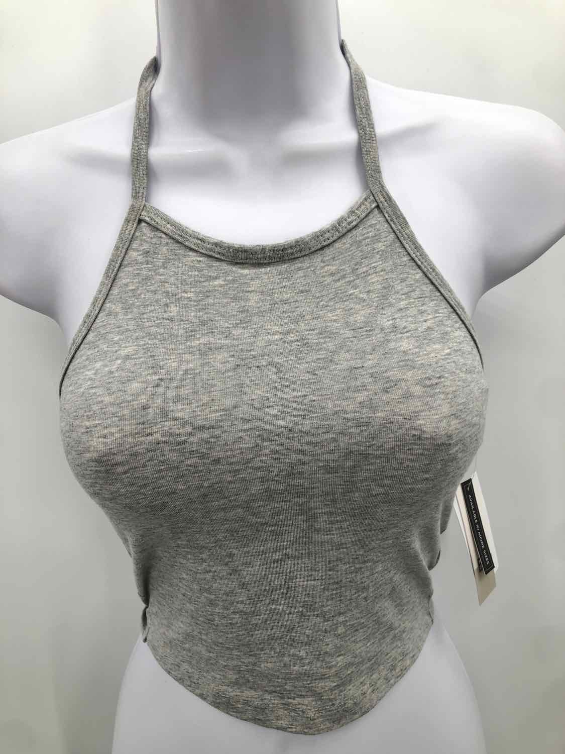 BP Grey Size XXS Cropped Halter Tank