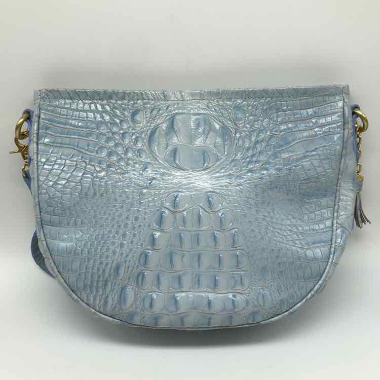 Brahmin Blue Crocodile Grain Crossbody Crossbody