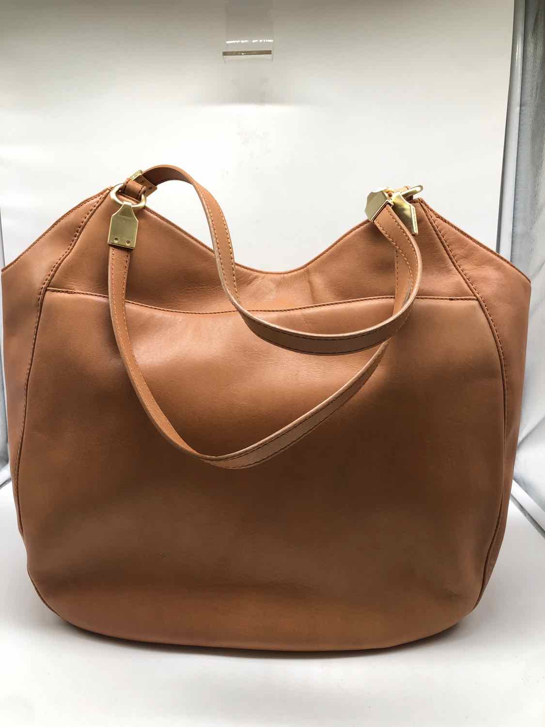 Brahmin Tan Teardrop Tote Bag