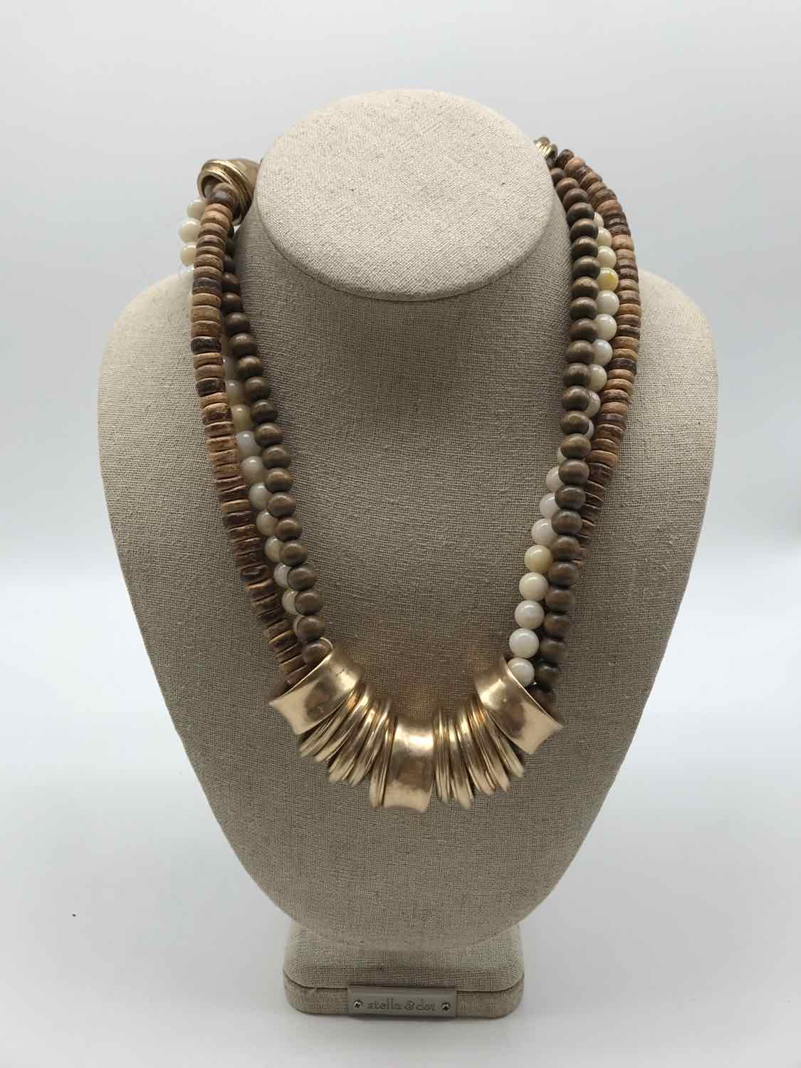 Brass Beaded Chunky Necklace