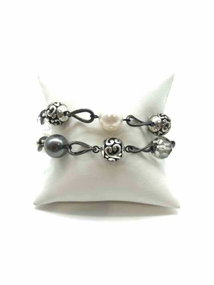 Brighton Grey Multi-Strand Beaded Bracelet