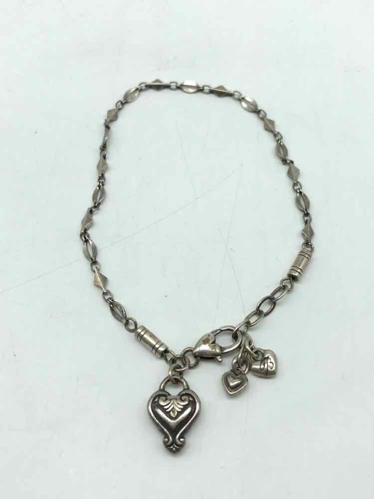 Brighton Silver Anklet Charm Bracelet