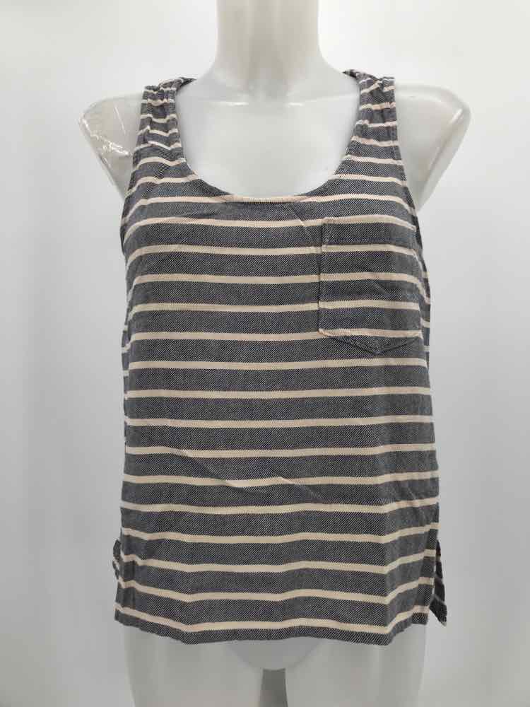 Broadway & Broom Grey Size Medium Stripe Tank Top