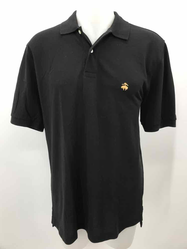 Brooks Brothers Black Medium Men's Polo Shirt